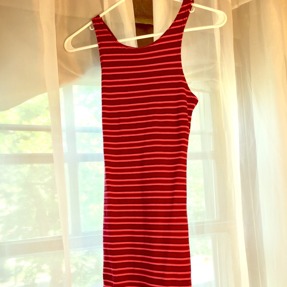 Topshop Striped Body con Mini Dress Size 4